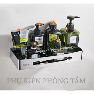 Kệ để đồ nhà tắm inox 304 ( 1 tầng)-Kệ chữ nhật SUS 304