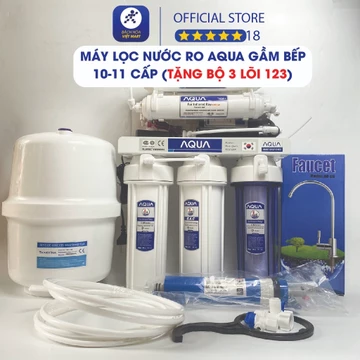 Máy lọc nước RO + Kiềm không vỏ tủ AQUA MVS 4, 9, 10, 11, Có Đèn UV chính hãng AQUA MVS