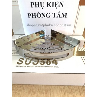 Kệ góc đơn nhà tắm inox 304 ( 1 tầng)
