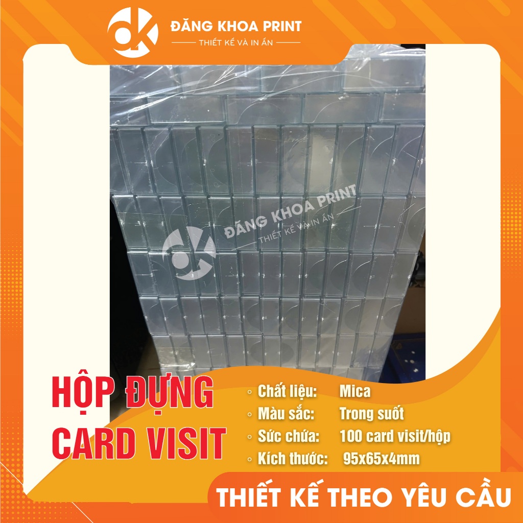 Combo 50 hộp, 100 hộp, 200 hộp Mica đựng Card visit, Hộp đựng name card, danh thiếp loại tốt