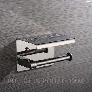 Kệ treo cuộn giấy vệ sinh Inox 304 dán tường - Móc treo cuộn giấy vệ sinh SUS 304