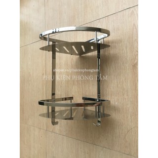 [LOẠI 1-Kệ dày dặn] Kệ góc tam giác 2 tầng Inox 304-Kệ để đồ phòng tắm Inox