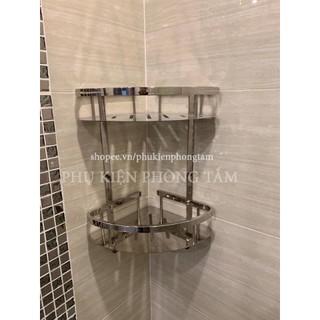 [LOẠI 1-Kệ dày dặn] Kệ góc tam giác 2 tầng Inox 304-Kệ để đồ phòng tắm Inox