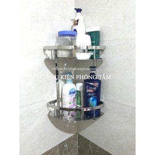 [LOẠI 1-Kệ dày dặn] Kệ góc tam giác 2 tầng Inox 304-Kệ để đồ phòng tắm Inox