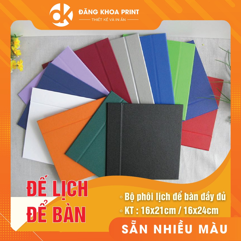 Bộ phôi chân đế lịch để bàn kích thước 16x21cm, 16x24cm