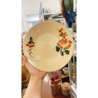 Dĩa Gốm Vẽ Hoa Nâu Điểm Trắng Cổ Nhiều Kích Thước - Gốm Xưa Cho Người Hoài Niệm - Gốm Lái Thiêu - Gốm Nam Bộ