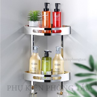 [LOẠI 1] Kệ góc 2 tầng inox 304 - kệ tam giác nhà tắm