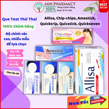 [CHE TÊN SP] Que thử thai nhanh, thử thai chính xác Quickstick, Quickstrip, Amerstick, Allisa, Chip-chips
