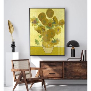 Tĩnh Vật Hoa Hướng Dương - Sunflowers (Phiên Bản Thứ 4)-60x90cm-Tranh Laminate Tráng Gương Nghệ Thuật Vincent Van Gogh