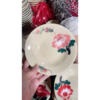 [NHIỀU MẪU] Dĩa Gốm Vẽ Hoa/Gà Xưa Loại Đẹp Lòng Không Chấm Chân Nhiều Kích Thước - Gốm Xưa Lái Thiêu Cho Người Hoài Niệm