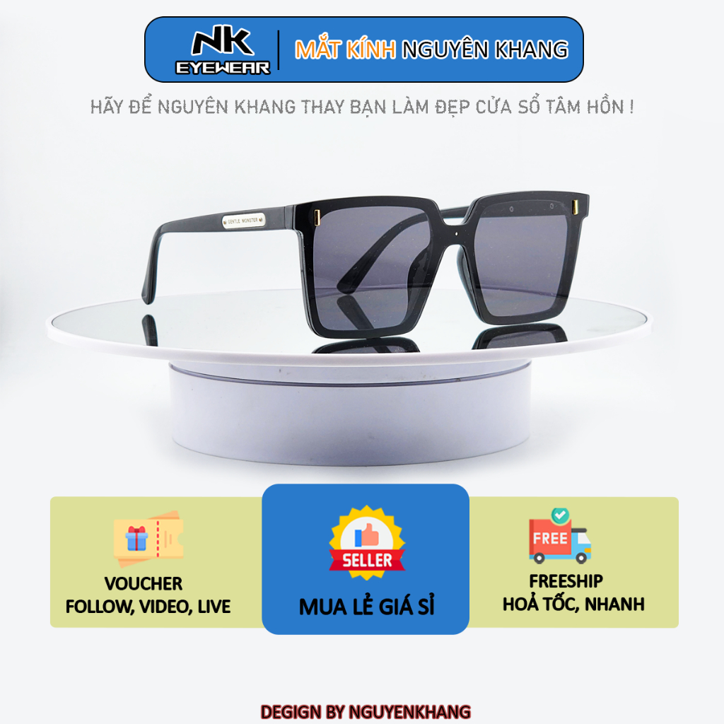 Kính Râm Nam GM Gọng Vuông Chất Liệu Nhựa Dẻo Kiểu Dáng Thời Trang Trẻ ...