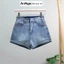 Quần short jean nữ co giãn lưng cao chất jean cotton co giãn dày dặn Anngo - AT429