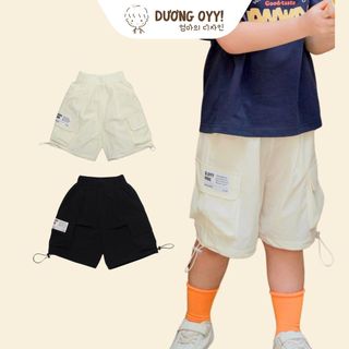 Quần short gió trẻ em size 12 - 25kg bo chun nhẹ mát thoải mái  | Dương Oyy 010524190