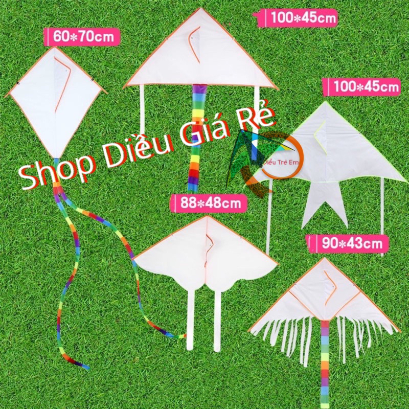 [MUA 1 ĐƯỢC 4 phụ kiện] Diều tô màu, diều tự thiết kế, diều DIY - TẶNG ...