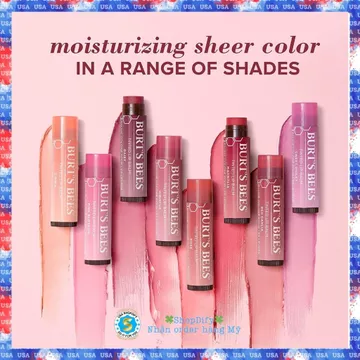 💋 Son Dưỡng Có Màu Burts Bees Tinted Lip Balm 100% Thiên Nhiên Burt Bee Tint 💋