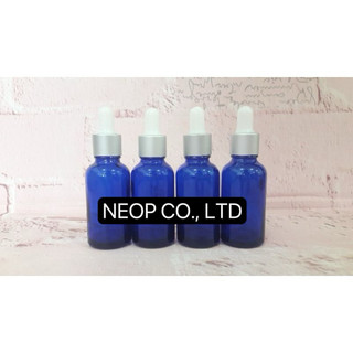 Lọ Tinh Dầu 30ml Thân Thủy Tinh Xanh Dương Nhiều Loại Nắp Tiện Dụng