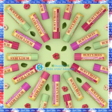 (Mỹ) Burts Bees Son Dưỡng Môi Sáp Ong 100% Thiên Nhiên Chống Nắng Burt Bee Sun Care Mineral Sunscreen Lip Balm