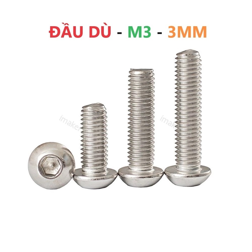 Ốc Lục Giác Đầu Dù M3 3mm Inox Lắp Robot Và Các Chi Tiết Máy | Shopee ...
