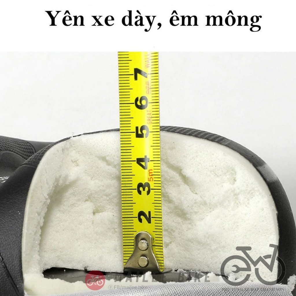 Yên Xe Đạp Active Màu Đen, Siêu Mềm Mại, Êm Mông, Thoáng Khí