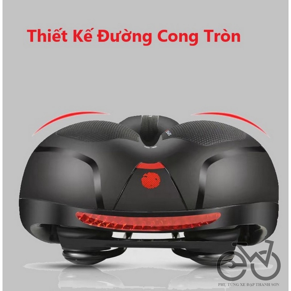 Yên Xe Đạp Active Màu Đen, Siêu Mềm Mại, Êm Mông, Thoáng Khí
