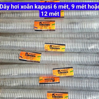 Cuộn Dây hơi xoắn ruột gà dài 6m,9m,12m Kapusi Japan, 2 đầu khóa SP20 và PP20, Bh 12 tháng Kouritsu Official Store
