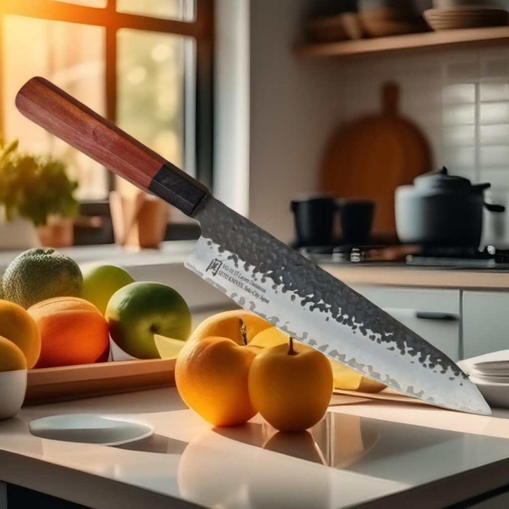 Dao làm bếp Chef Seto Nhật rèn thủ công, thép lớp lõi VG10 chống gỉ, có ...
