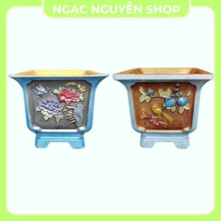 Khuôn đúc chậu tứ giác 35 cao 35 có lòng trong đổ miệng nhựa abs