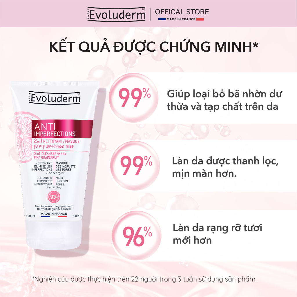 Ảnh Sữa rửa mặt chiết xuất bưởi hồng dành cho da dầu mụn Evoluderm 150ml (17323) 4