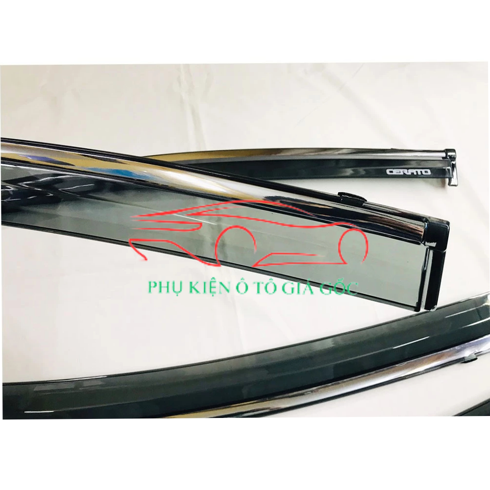 Vè che mưa xe Kia Cerato đời 2014 - 2018, 2019 - 2023 Chỉ Mạ Crom cao cấp, vừa khít 4 cánh cửa