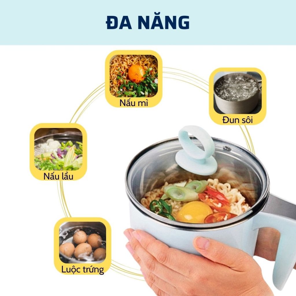 Ảnh Nồi điện đa năng mini 700ml Daewoo DEN-M550 nấu cực nhanh, bảo hành 1 năm 4