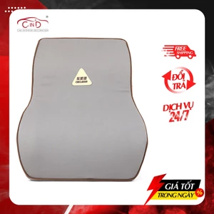 Tựa Lưng Ô Tô Cao Su Non Vải Nỉ CHELAIYA MS004 Màu Xám -