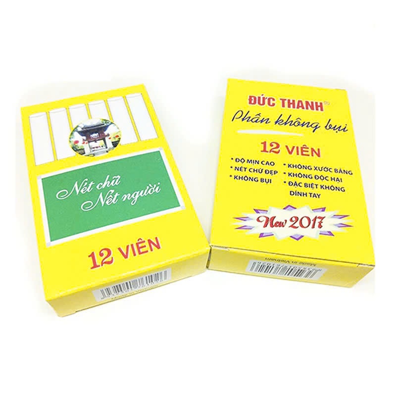 Phấn trắng/ phấn màu Đức Thanh 12 viên, phấn không bụi, không độc hại