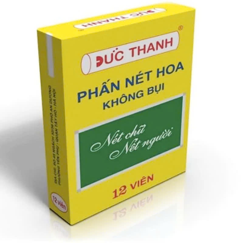 Phấn trắng/ phấn màu Đức Thanh 12 viên, phấn không bụi, không độc hại