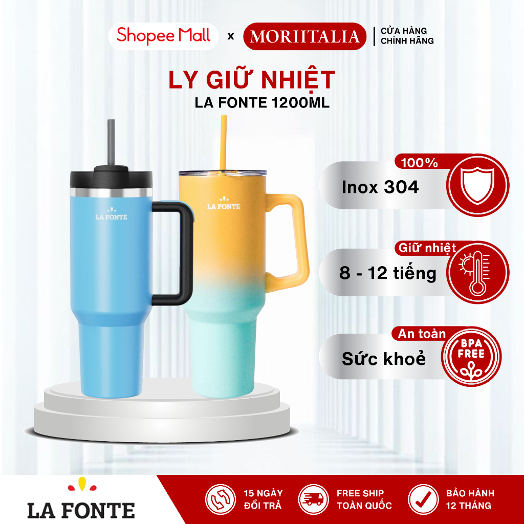 Ảnh Ly giữ nhiệt La Fonte 1200ml- Hàng chính hãng, thép không gỉ,giữ nhiệt 24 tiếng 1