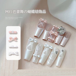 Combo 5 Charm nail cao cấp, charm nơ sang chảnh, phụ kiện gắn móng tay