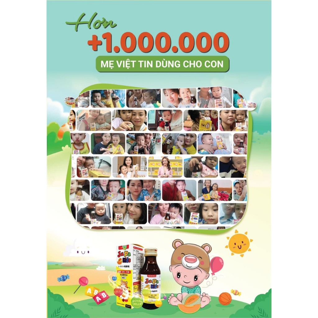 Combo 3 Tặng 1 Siro Japa Kids Kích Thích Ăn Ngon, Tăng Chiều Cao Cho Bé 100ml