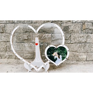 Tranh Rót Cát Heart Shape – Tranh Ký Tên Wedding – Mẫu Sang