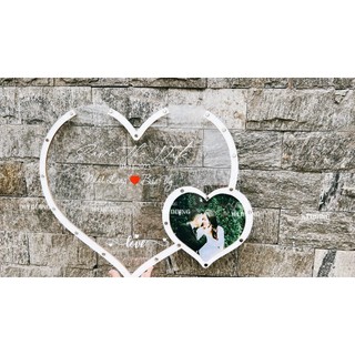 Tranh Rót Cát Heart Shape – Tranh Ký Tên Wedding – Mẫu Sang