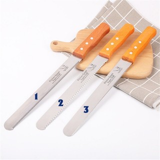 Dao Cắt Bánh Mì / Bánh Bông Lan Cán Gỗ 25cm-30cm