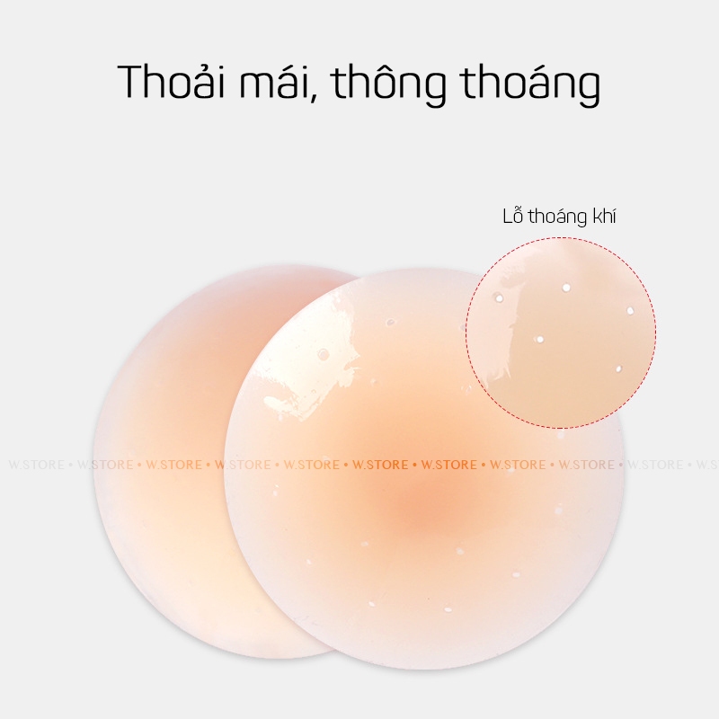 Ảnh Miếng Dán Nhũ Hoa Silicon Siêu Mỏng - Chống Thấm Nước & Mồ Hôi - Tái Sử Dụng Nhiều Lần - Latex By WSTORE 2