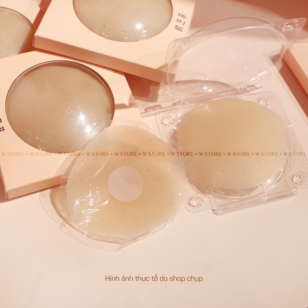 Ảnh Miếng Dán Nhũ Hoa Silicon Siêu Mỏng - Chống Thấm Nước & Mồ Hôi - Tái Sử Dụng Nhiều Lần - Latex By WSTORE 1