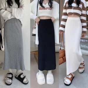 Chân Váy Len Lông Thỏ, Chân Váy Len Nữ Cạp Chun Dáng Suông Dài