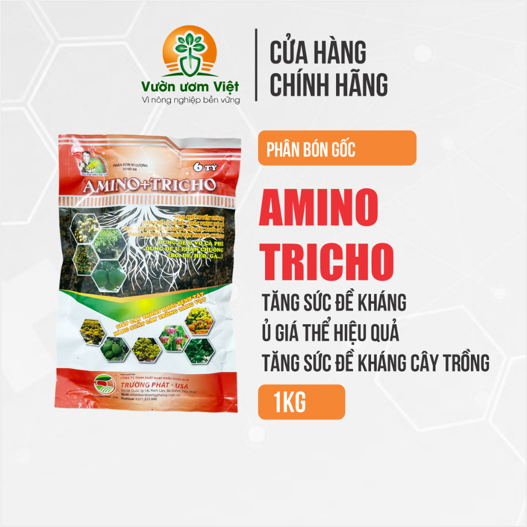 Phân bón Trichoderma bổ sung Amino Acid, tái tạo bộ rễ và đất, hồi sinh lợi khuẩn