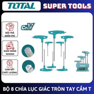 ĐỒ NGHỀ TOTAL Bộ 8 chìa vặn lục giác tròn tay cầm T THHW80826