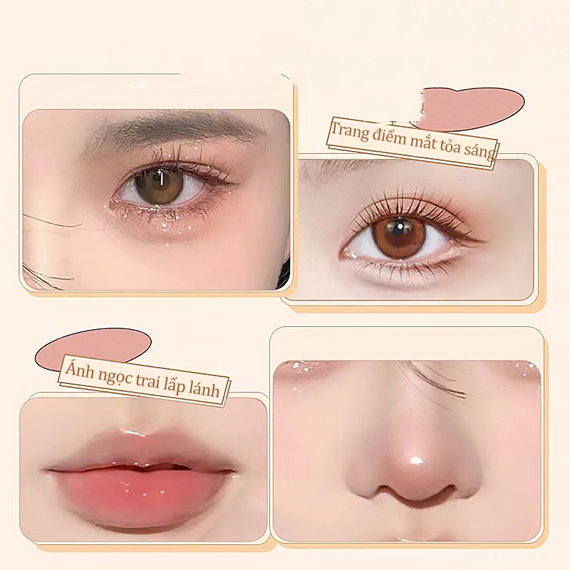 Phấn Mắt, Nhũ Mắt, Phấn Mắt Kết Hợp Nhũ Mắt 2 Trong 1 Tiện Lợi MYHO