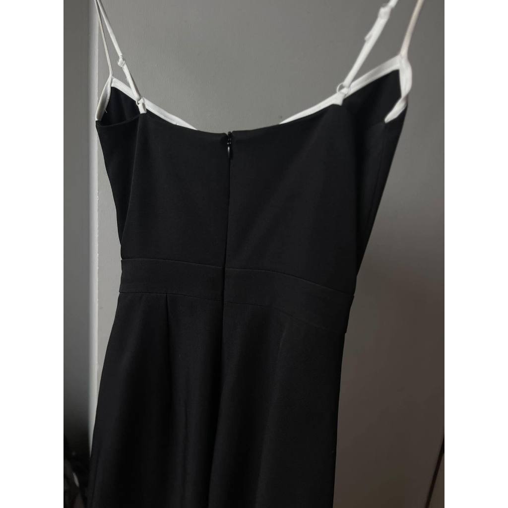 Jumpsuit cho nữ mùa hè gợi cảm thiết kế có túi hai bên áo liền quần hai dây viền trắng
