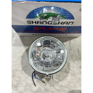 Đèn tròn inox ShangShan thay bóng H3 đèn gầm đèn trợ sáng ô tô tải 2 màu trắng, vàng.