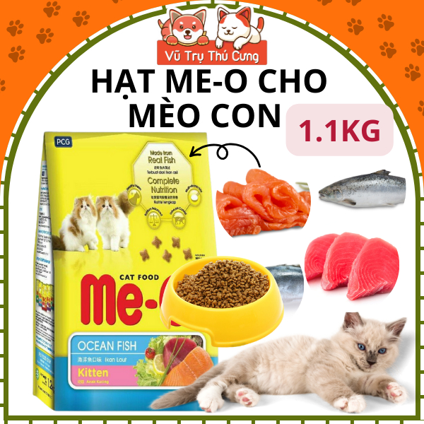 [1.1Kg] Thức ăn hạt Me-O Kitten dành cho mèo con dưới 12 tháng