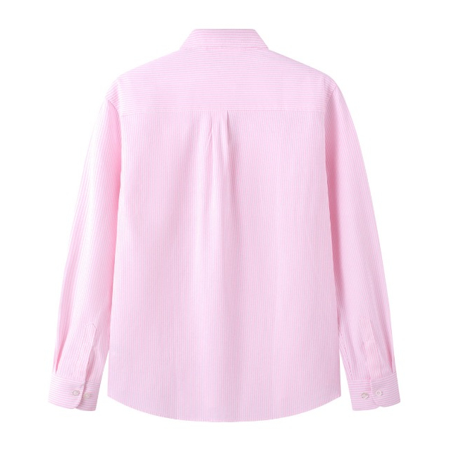 Ảnh Áo Sơ Mi BOO Dài Tay Unisex Dáng Rộng Kẻ Ngang 2 Màu Độc Lạ Cá Tính 3