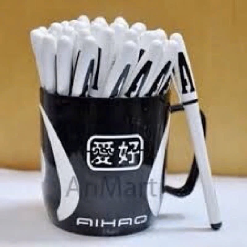 Bút nước chữ A cốc 48cái (xanh, đỏ, đen, tím)